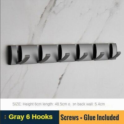 Elegant Black and Gold Foldable Wall Hook Rack for Stylish Storage Solutions