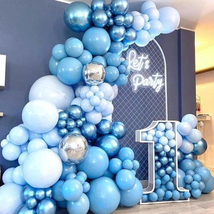Elegant Blue Macaron Balloon Arch Kit - Transform Your Celebrations with Luxurious Style - Très Elite
