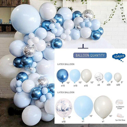 Elegant Blue Macaron Balloon Arch Kit - Transform Your Celebrations with Luxurious Style - Très Elite