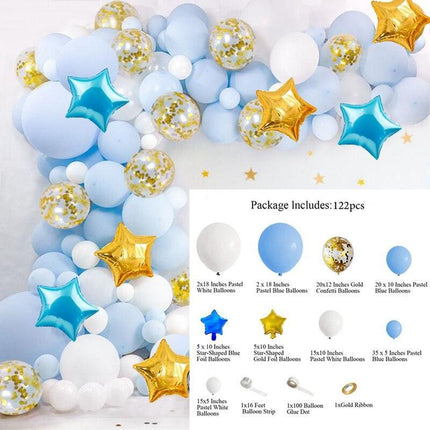 Elegant Blue Macaron Balloon Arch Kit - Transform Your Celebrations with Luxurious Style - Très Elite