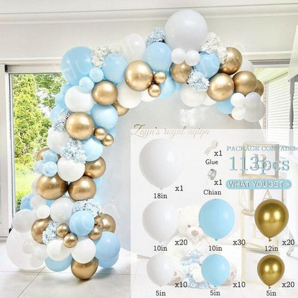 Elegant Blue Macaron Balloon Arch Kit - Transform Your Celebrations with Luxurious Style - Très Elite
