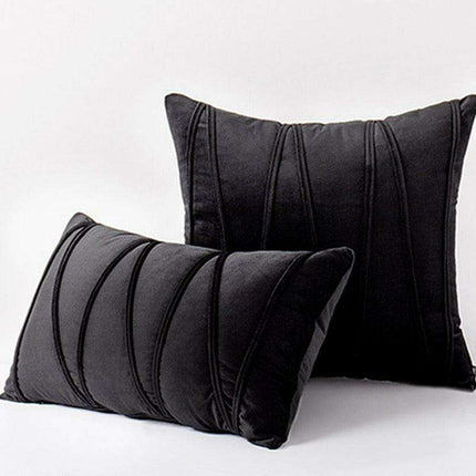 Elegant Bohemian Velvet Cushion Covers with Playful Pompoms