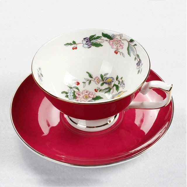 Elegant Bone China Tea and Coffee Set with Saucer