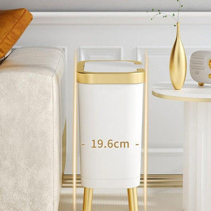 Elegant Botanica Gold 15L Waste Bin - Chic Solution for Stylish Home Cleanup - Très Elite