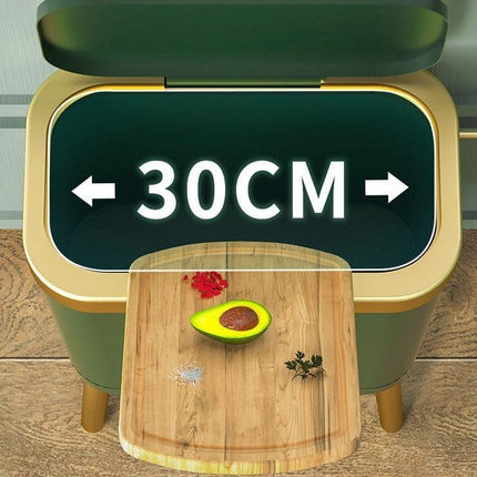 Elegant Botanica Gold 15L Waste Bin - Chic Solution for Stylish Home Cleanup - Très Elite