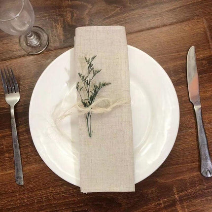 Elegant Botanica Premium Linen Napkin Set - Elevate Your Dining Experience