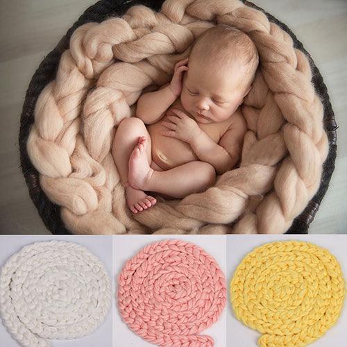 Elegant Braided Handcrafted Baby Blanket - Luxurious Soft Cotton Blend (138" - 158")