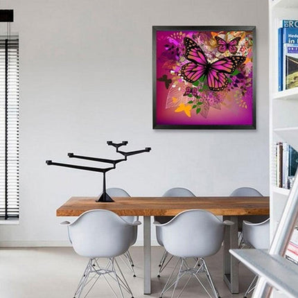 Elegant Butterfly 5D Diamond Painting Kit - DIY Wall Art Craft Set with Resin Diamonds