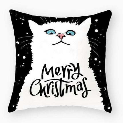 Elegant Cat-Themed Nursery Cushion Cover 18x18 inches - Très Elite