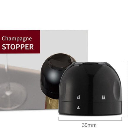 Elegant Champagne Preservation Stopper with Unique Spinning Lock - Très Elite