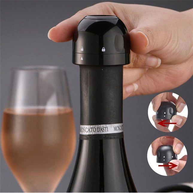 Elegant Champagne Preservation Stopper with Unique Spinning Lock - Très Elite