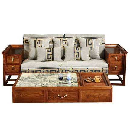 Elegant Chinese Plaid Sofa Protector
