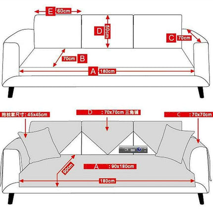 Elegant Chinese Plaid Sofa Protector