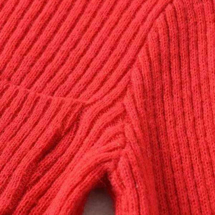 Elegant Curved Hem Knit Sweater for Women - Essential Winter Fashion Piece - Très Elite