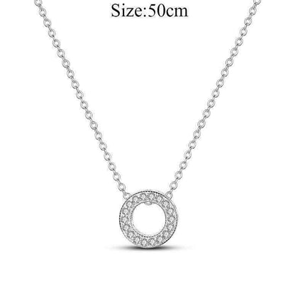 Elegant Customizable 925 Silver O Pendant Necklace for Women - Essential Minimalist Accessory - Très Elite