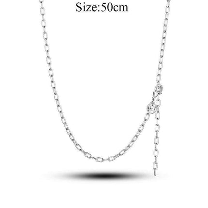 Elegant Customizable 925 Silver O Pendant Necklace for Women - Essential Minimalist Accessory - Très Elite