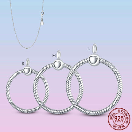 Elegant Customizable 925 Silver O Pendant Necklace for Women - Essential Minimalist Accessory - Très Elite