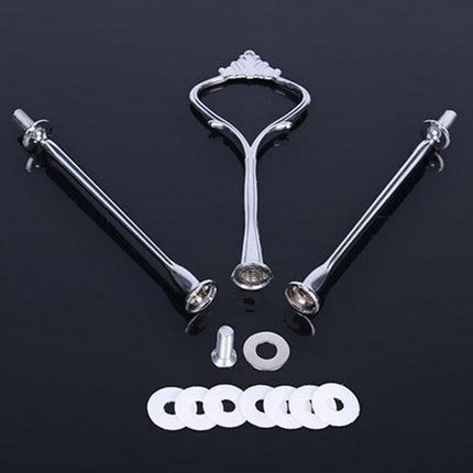 Elegant Customizable Crown Cake Stand in Stainless Steel with 3 Tiers - Très Elite