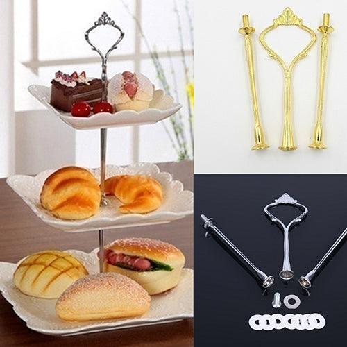 Elegant Customizable Crown Cake Stand in Stainless Steel with 3 Tiers - Très Elite