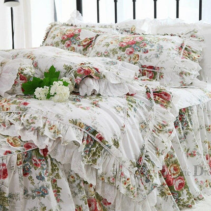 Elegant Customizable Floral Harmony Cotton Bedding Set- Très Elite- Très Elite