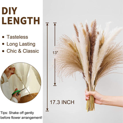 Elegant Dried Floral Arrangement with Pampas Grass - Ideal for Home Decor and Special Occasions