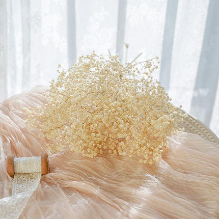 Elegant Dried Gypsophila Bouquet - Ideal for Weddings & Rustic Home Decor - Très Elite
