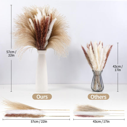 Elegant Dried Pampas Grass Arrangement: Add Rustic Beauty to Your Home Decor - Très Elite