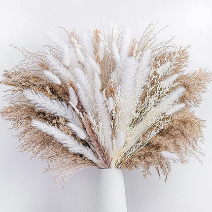 Elegant Dried Pampas Grass and Reed Arrangement | Timeless Natural Touch for Luxurious Decor - Très Elite