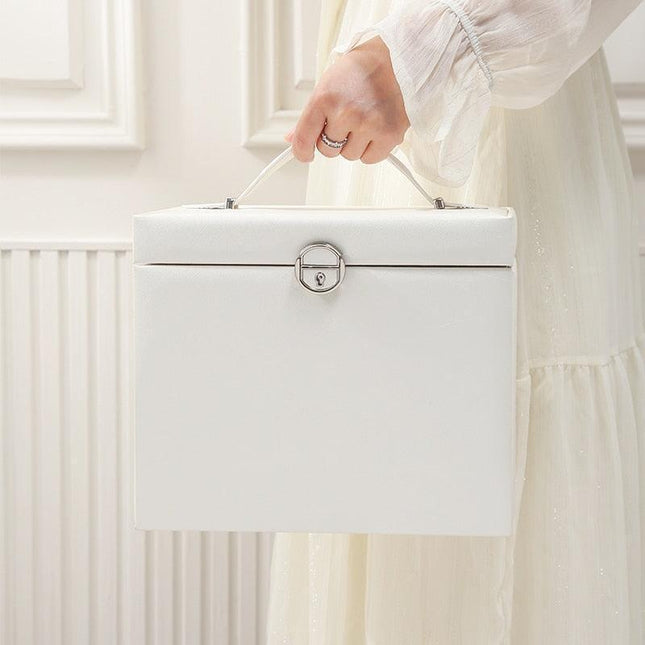 Elegant Dual-Purpose Jewelry Organizer and Makeup Storage Caddy