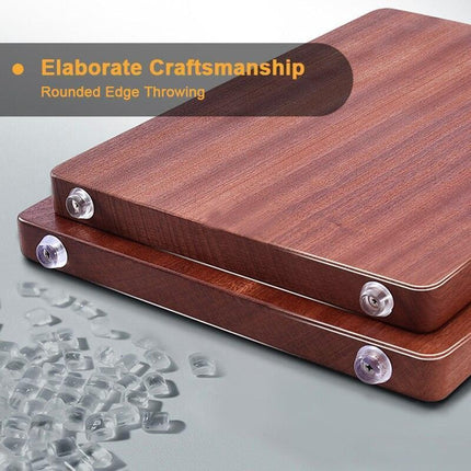 Elegant Ebony Wood Cutting Board Set with Chic Gold Handle - Essential Kitchen Accessory - Très Elite