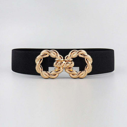 Elegant Elastic Belt with Zinc Alloy Buckle: Fashionable Accessory - Très Elite