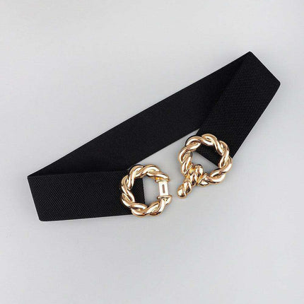 Elegant Elastic Belt with Zinc Alloy Buckle: Fashionable Accessory - Très Elite