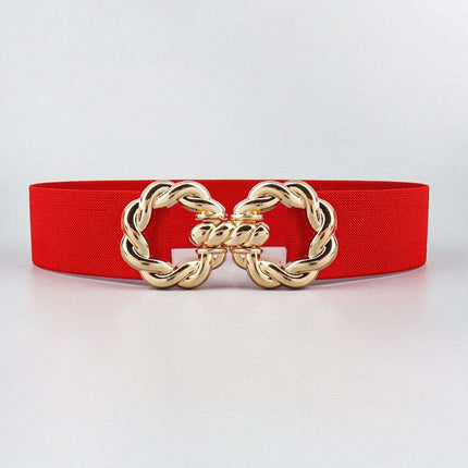 Elegant Elastic Belt with Zinc Alloy Buckle: Fashionable Accessory - Très Elite