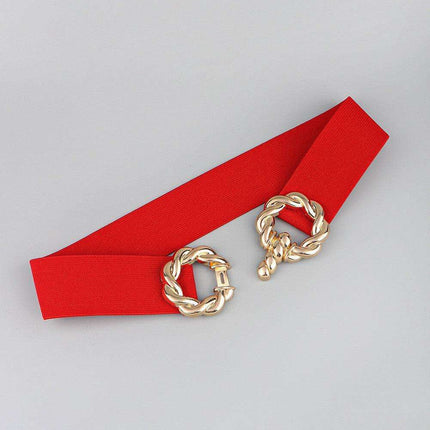 Elegant Elastic Belt with Zinc Alloy Buckle: Fashionable Accessory - Très Elite