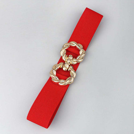 Elegant Elastic Belt with Zinc Alloy Buckle: Fashionable Accessory - Très Elite