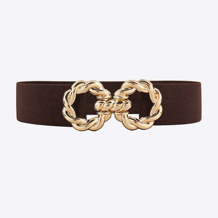 Elegant Elastic Belt with Zinc Alloy Buckle: Fashionable Accessory - Très Elite