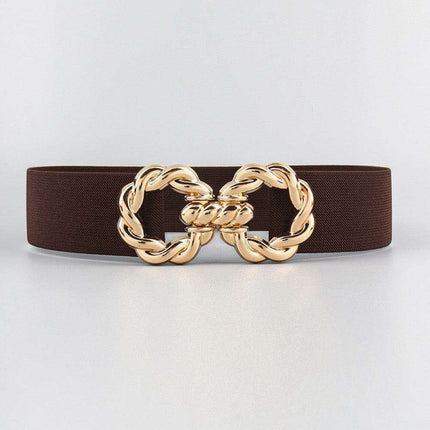 Elegant Elastic Belt with Zinc Alloy Buckle: Fashionable Accessory - Très Elite