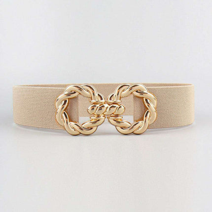 Elegant Elastic Belt with Zinc Alloy Buckle: Fashionable Accessory - Très Elite