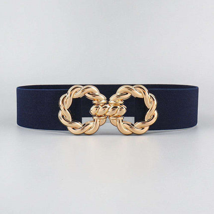 Elegant Elastic Belt with Zinc Alloy Buckle: Fashionable Accessory - Très Elite