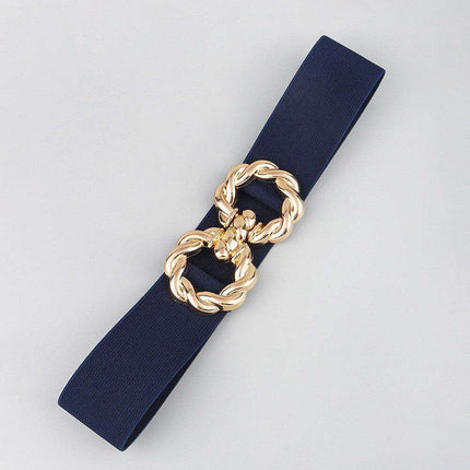 Elegant Elastic Belt with Zinc Alloy Buckle: Fashionable Accessory - Très Elite