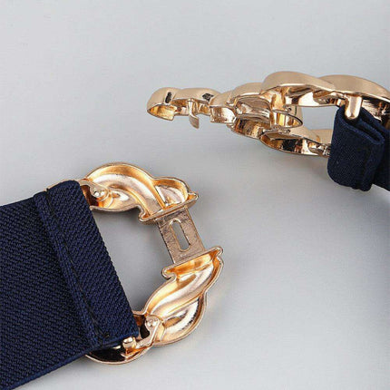Elegant Elastic Belt with Zinc Alloy Buckle: Fashionable Accessory - Très Elite