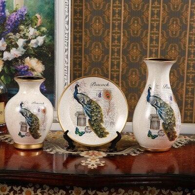 Elegant European Trio: 3D Ceramic Vase Collection for Chic Home Styling - Très Elite