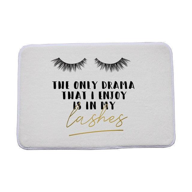 Elegant Eyelashes Design Mat - A Luxurious Blend of Style and Durability