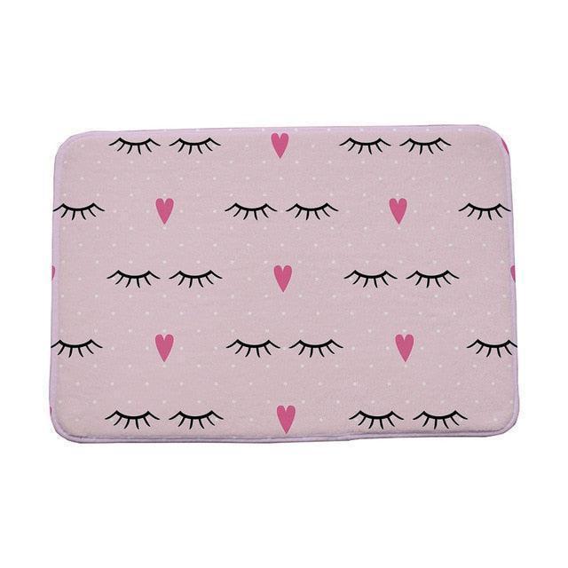 Elegant Eyelashes Pattern Luxe Entry/Bath Mat