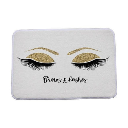 Elegant Eyelashes Print Adhesive-Backed Mat: Enhance Your Home with Elegance and Shield - Très Elite
