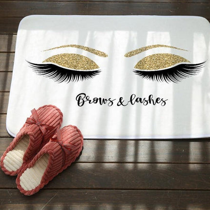 Elegant Eyelashes Print Adhesive-Backed Mat: Enhance Your Home with Elegance and Shield - Très Elite
