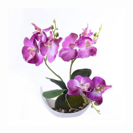 Elegant Faux Butterfly Orchid Bonsai - Stunning Home Decorative Accent - Très Elite