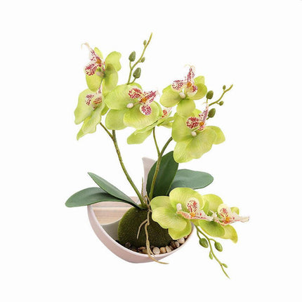 Elegant Faux Butterfly Orchid Bonsai - Stunning Home Decorative Accent - Très Elite