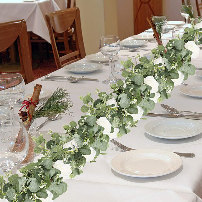 Elegant Faux Eucalyptus Greenery Stems for Modern Home Styling