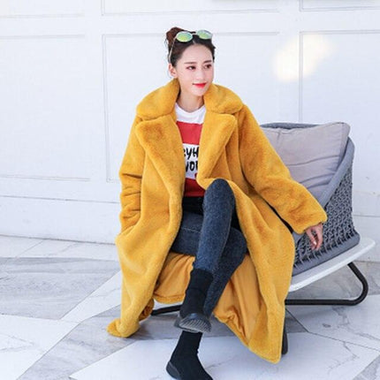 Elegant Faux Rabbit Fur Winter Coat for Ultimate Comfort - Très Elite